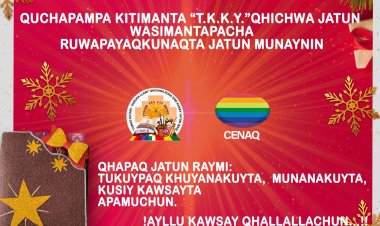 QAMKUNAQPAQ KAY JATUN RAYMIPI ACHKHA MUNAKUYNIYKUTA SUNQUMANTAPACHA CHAYACHIMUYKU