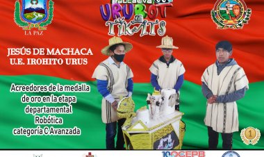LA UNIDAD EDUCATIVA IROHITO URUS, LOGRA MEDALLA DE PLATA A NIVEL NACIONAL Y MEDALLA DE ORO A NIVEL DEPARTAMENTAL EN ROBÓTICA.