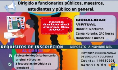 CURSOS DE QUECHUA PARA FUNCIONARIOS Y PUBLICO EN GENERAL