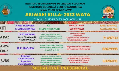 CRONOGRAMA DE EVALUACIONES PARA EL MES DE ABRIL EN LA PAZ, ORURO Y SANTA CRUZ