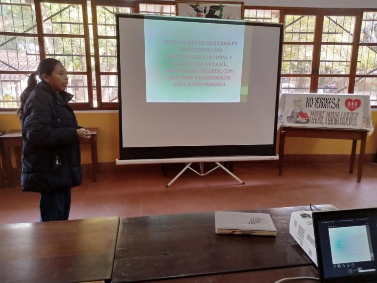 Coordinación y socialización del plan de acción con las maestras/os de la Unidad Educativa Madre Maria  Hueber