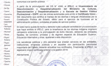 COMUNICADO A LA OPINIÓN PÚBLICA