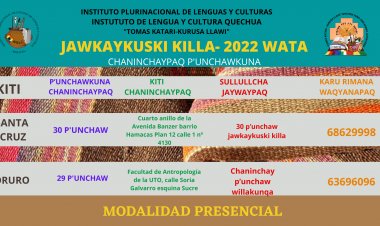 CRONOGRAMA DE EVALUACIONES PARA EL MES DE JUNIO EN LOS DEPARTAMENTOS DE SANTA CRUZ Y ORURO