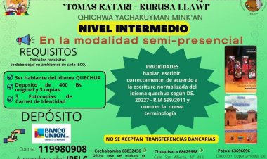 CURSOS DE QUECHUA NIVEL INTERMEDIO