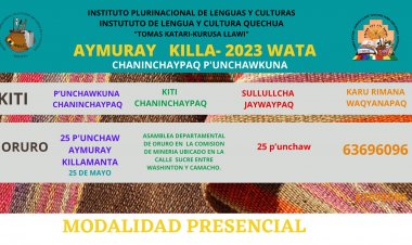 EVALUACION DEL MES DE MAYO A SOLICITUD PERSONAL EN LA CIUDAD DE ORURO