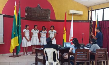 PUEBLO BAURE REALIZA LA GRABACIÓN DEL HIMNO AL BENI EN IDIOMA BAURE