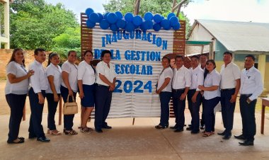 INAUGURACIÓN DEL AÑO ESCOLAR DE LA GESTION 2024 DEL NUCLEO EDUCATIVO CLAUDIO OJOPI SUAREZ DEL MUNICIPIO DE BAURES